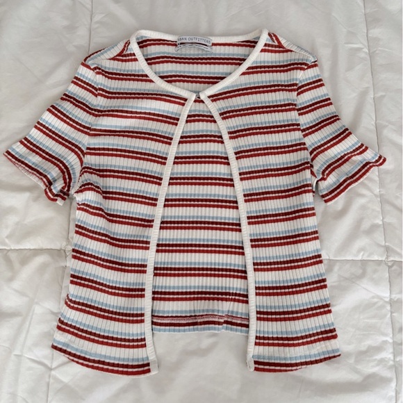 Urban Outfitters Striped Hook & Eye Top - Picture 1 of 6